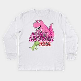 'Auntsaurus Rex' Cool Dinosaurs T Rex Kids Long Sleeve T-Shirt